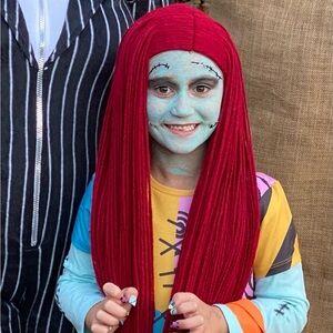 Colorful Patchwork Costume with Red Wig - Sally from Nightmare Before Christmas